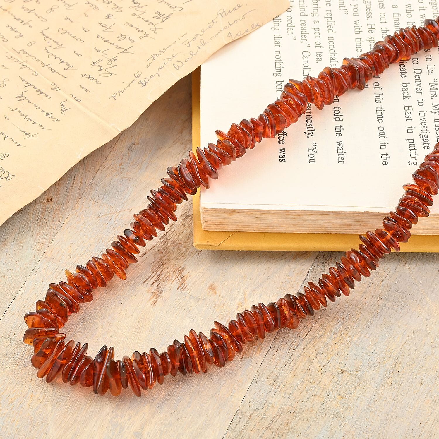 Baltic Amber Beaded Statement Necklace 22 Inches