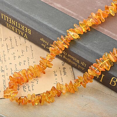 Baltic Amber Autumn Color Chips Necklace