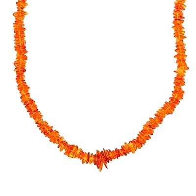 Baltic Amber Golden Chips Necklace 24 Inches
