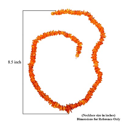 Baltic Amber Golden Chips Necklace 24 Inches