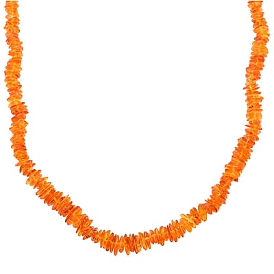 Multi Color Baltic Amber Chips Necklace 26 Inches