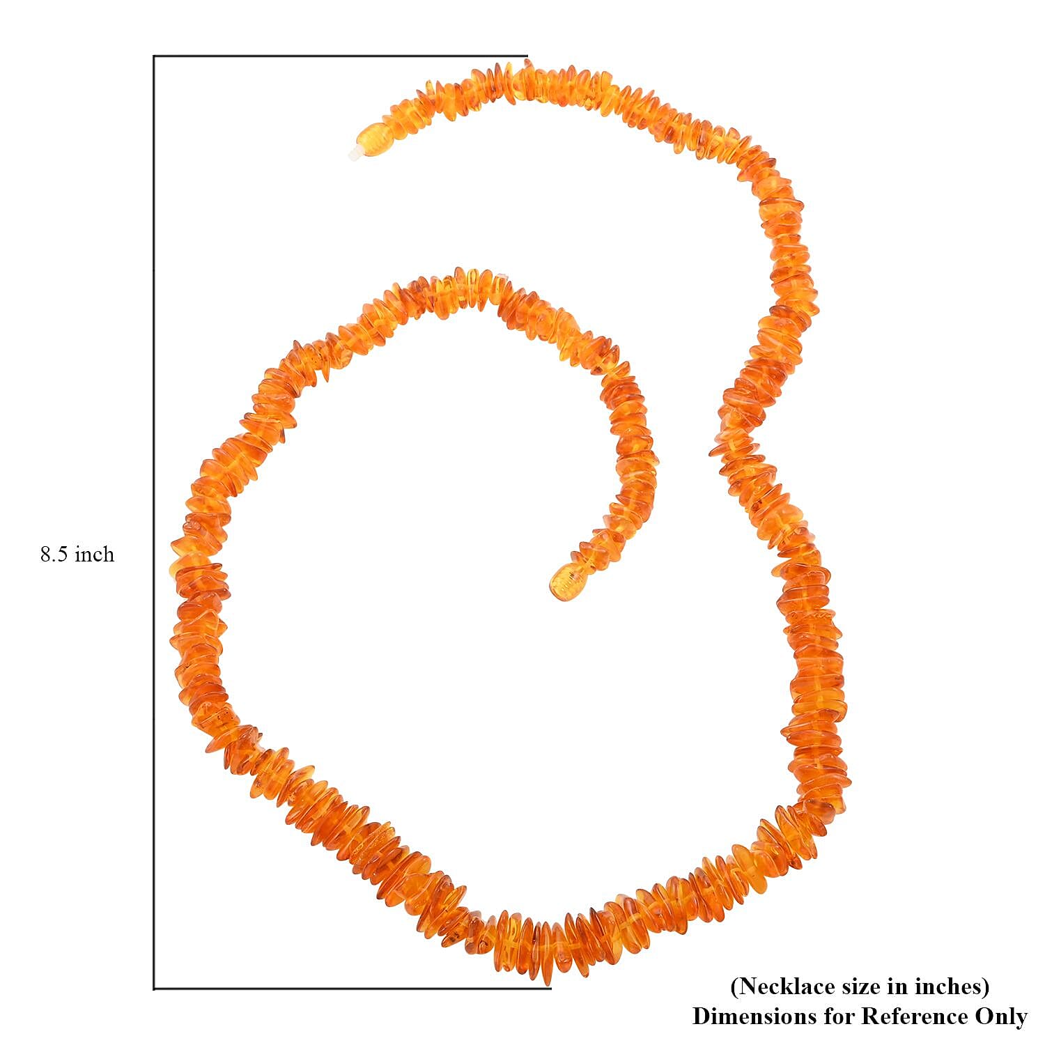 Multi Color Baltic Amber Chips Necklace 26 Inches