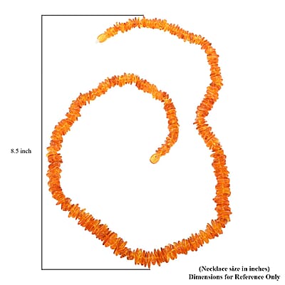 Multi Color Baltic Amber Chips Necklace 26 Inches