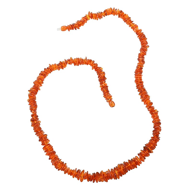 Amber Beaded Necklace 25 Inches
