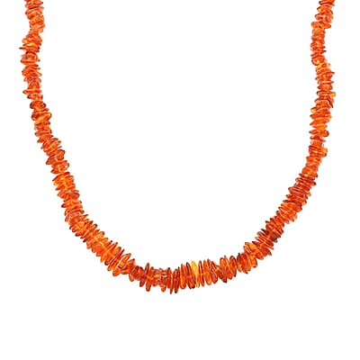 Amber Beaded Necklace 25 Inches