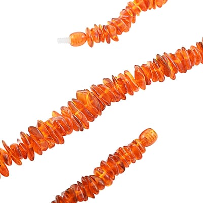 Amber Beaded Necklace 25 Inches