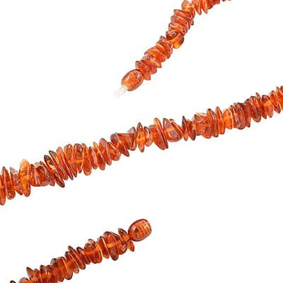 Baltic Amber Luster Chips Necklace 26 Inches