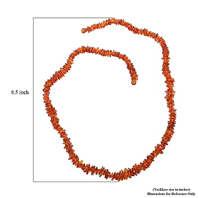 Baltic Amber Luster Chips Necklace 26 Inches
