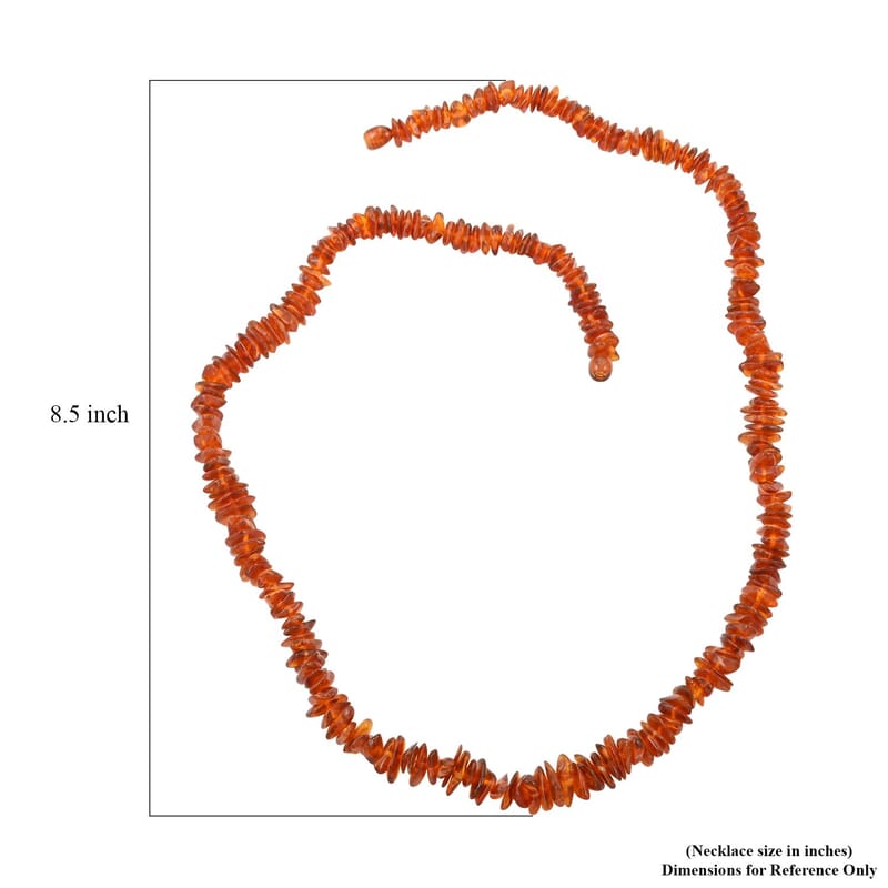 Baltic Amber Luster Chips Necklace 26 Inches