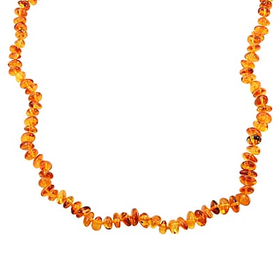Amber Beaded Necklace 28 Inches