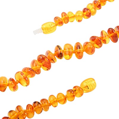 Amber Beaded Necklace 28 Inches