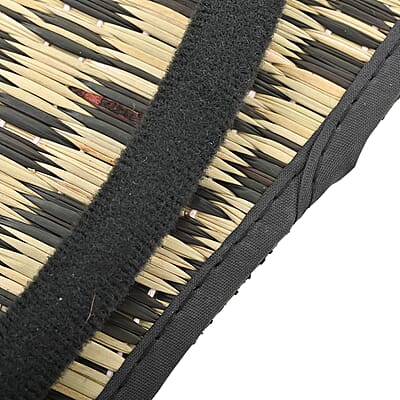 Checked Seagrass Slipper with Fabric Strap - Size 7-7.5