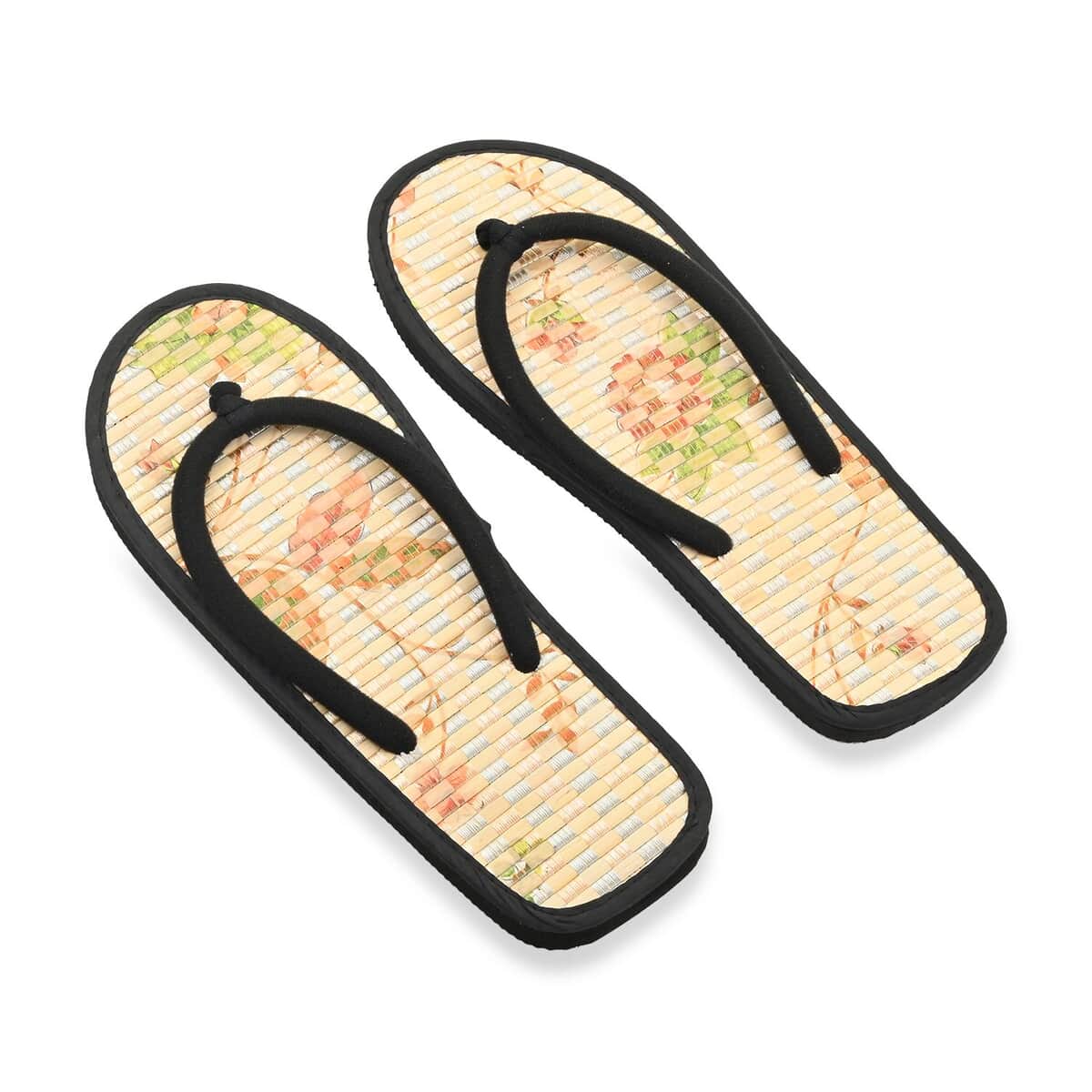 Floral Seagrass Slipper with Fabric Strap - Size 7-7.5 image number 1