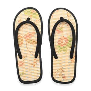 Floral Seagrass Slipper with Fabric Strap - Size 8-8.5