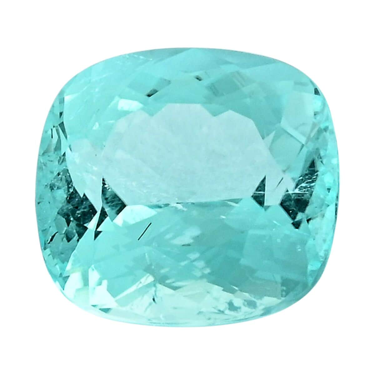 Certified & Appraised AAAA Paraiba Tourmaline (Cush Free Size) 3.71 ctw image number 0