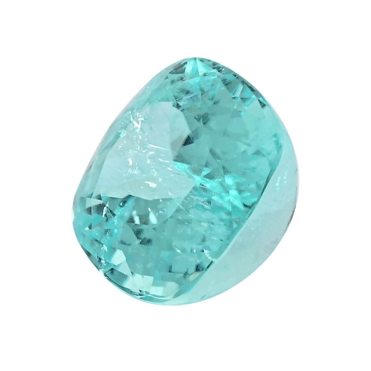 Certified & Appraised AAAA Paraiba Tourmaline (Cush Free Size) 3.71 ctw image number 1