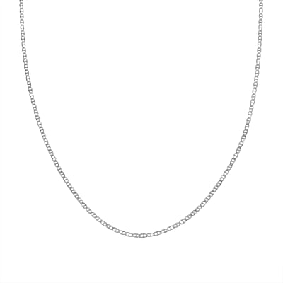 Italian Venezia Chain Necklace in Sterling Silver 24 Inches 2.50 Grams