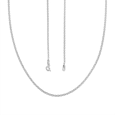 Italian Venezia Chain Necklace in Sterling Silver 24 Inches 2.50 Grams