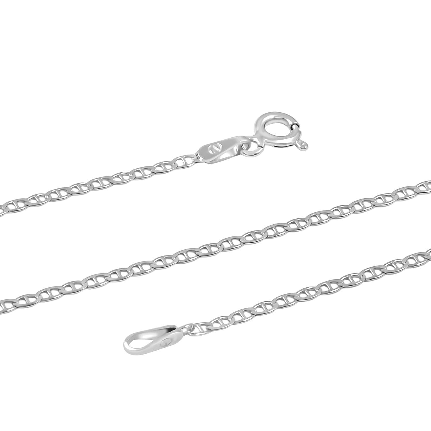Italian Venezia Chain Necklace in Sterling Silver 24 Inches 2.50 Grams