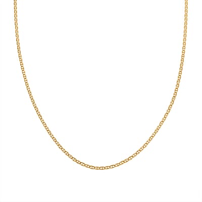Italian 14K YG Over Sterling Silver Venezia Chain Necklace (24 Inches) (2.50 g)