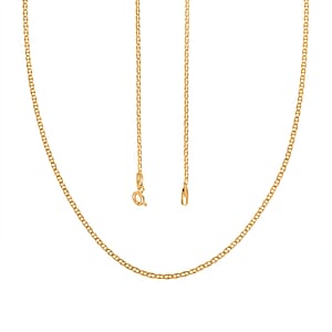 Italian 14K YG Over Sterling Silver Venezia Chain Necklace (24 Inches) (2.50 g)