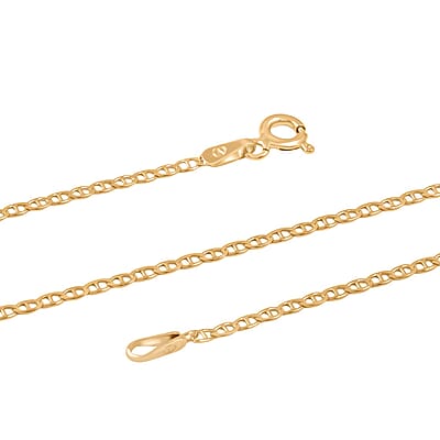 Italian 14K YG Over Sterling Silver Venezia Chain Necklace (24 Inches) (2.50 g)