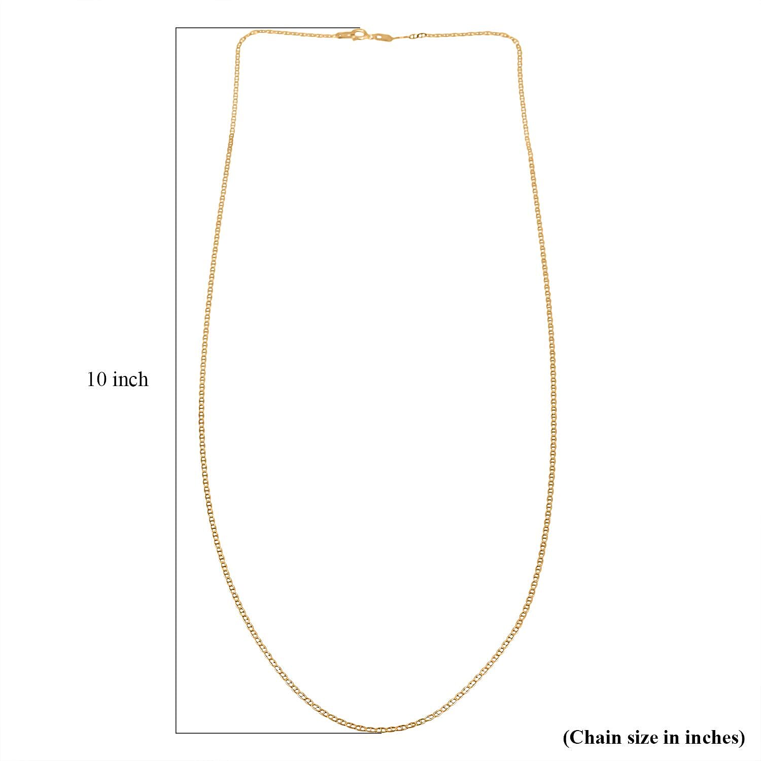 Italian 14K YG Over Sterling Silver Venezia Chain Necklace (24 Inches) (2.50 g)