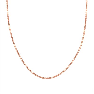 Italian 14K RG Over Sterling Silver Venezia Chain Necklace (24 Inches) (2.50 g)