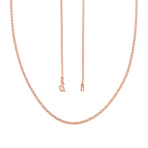 Italian 14K RG Over Sterling Silver Venezia Chain Necklace (24 Inches) (2.50 g)