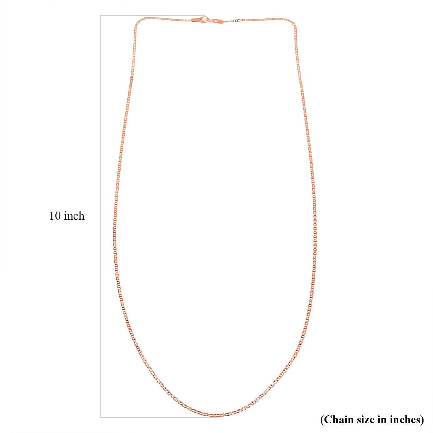 Italian 14K RG Over Sterling Silver Venezia Chain Necklace (24 Inches) (2.50 g)