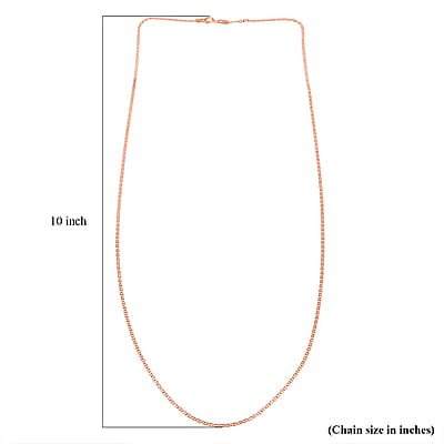 Italian 14K RG Over Sterling Silver Venezia Chain Necklace (24 Inches) (2.50 g)