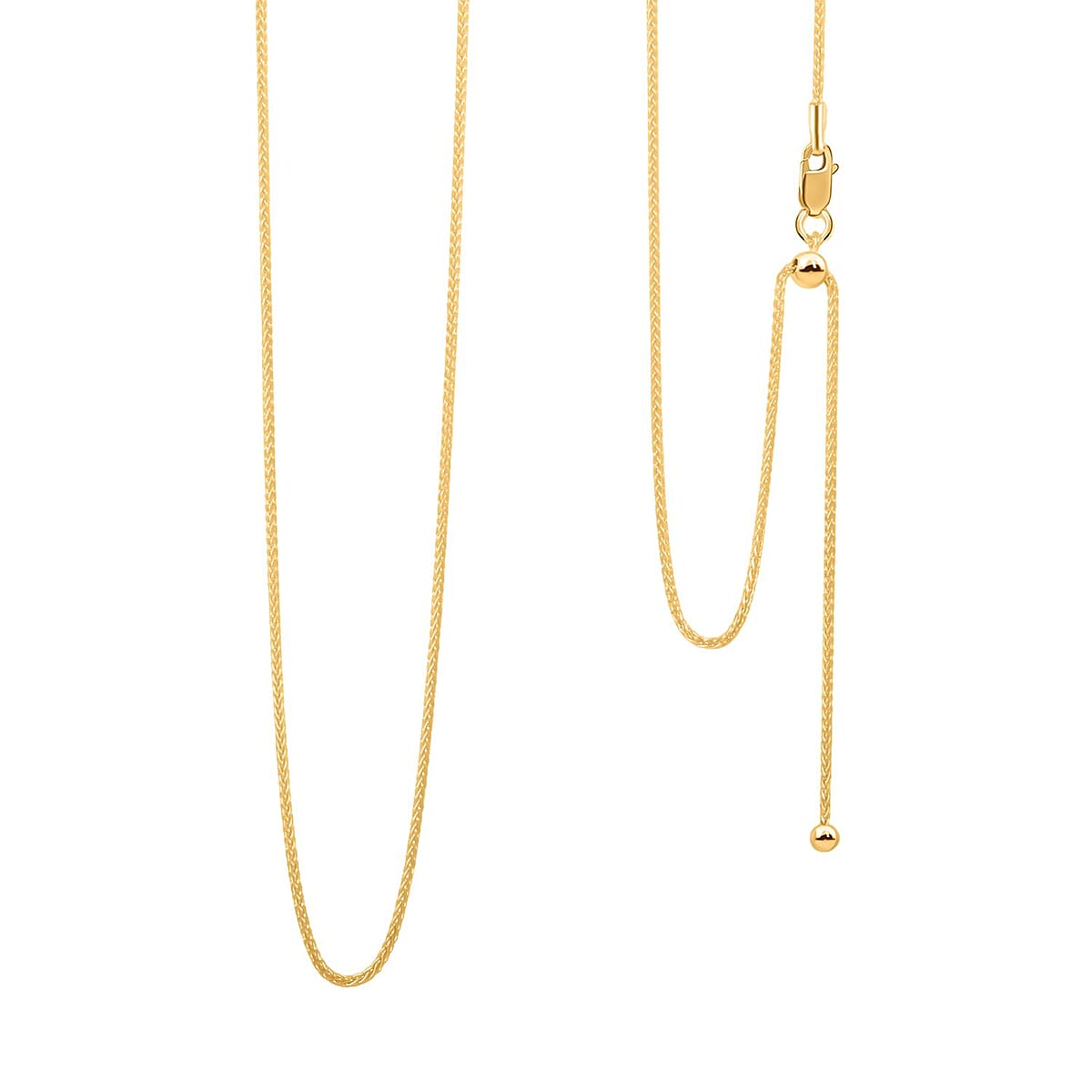 Italian 14K Yellow Gold Over Sterling Silver Chain Necklace 24 Inches 3.20 Grams image number 0