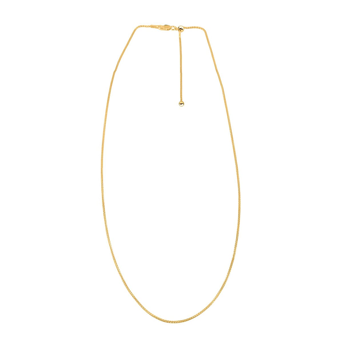 Italian 14K Yellow Gold Over Sterling Silver Chain Necklace 24 Inches 3.20 Grams image number 3