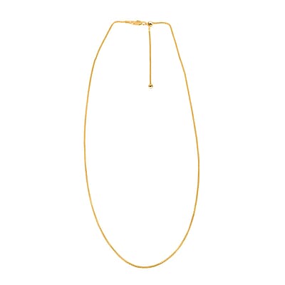 Ankur's Treasure Chest Italian 14K Yellow Gold Over Sterling Silver Chain Necklace 24 Inches 3.20 Grams