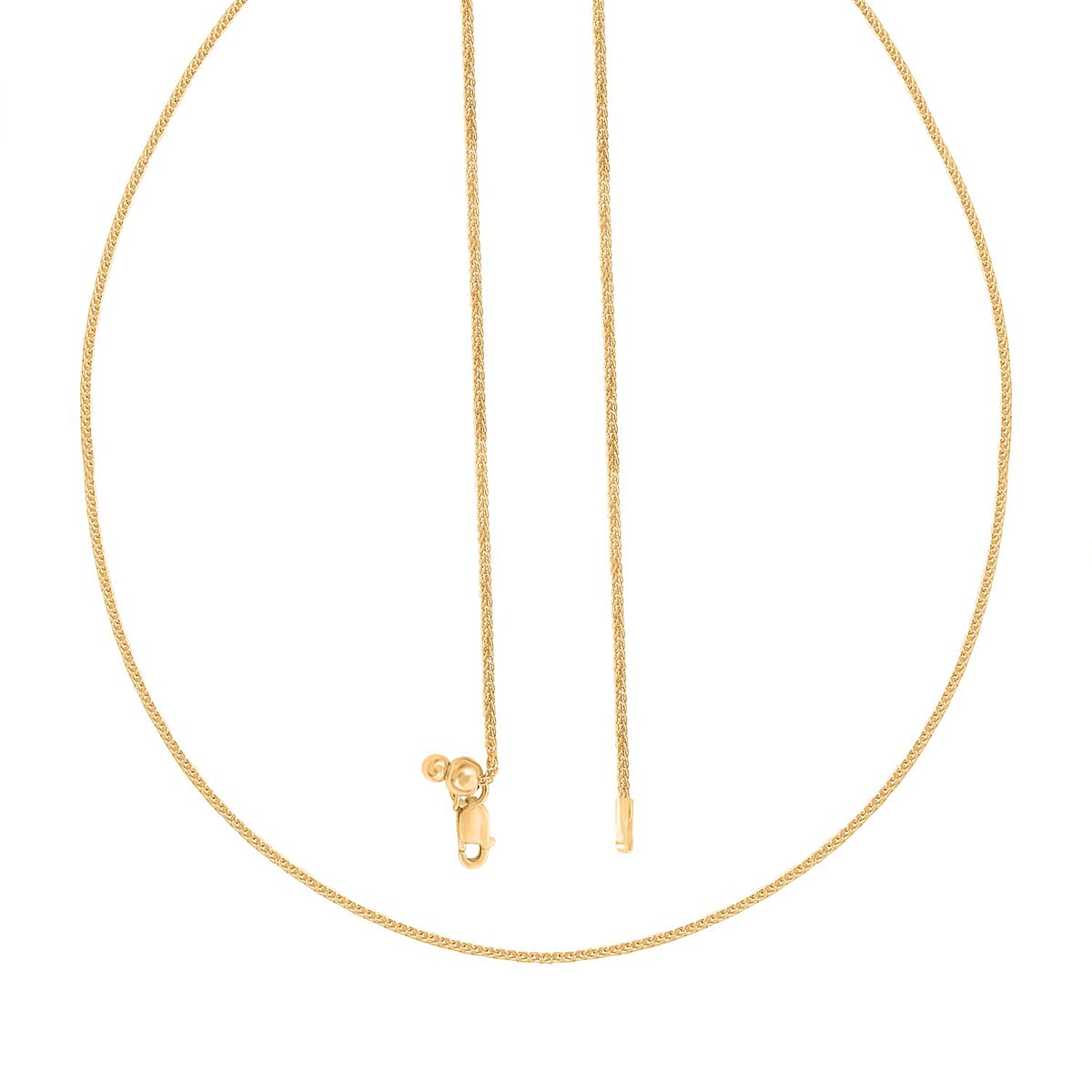 Italian 14K Yellow Gold Over Sterling Silver Chain Necklace 24 Inches 3.20 Grams image number 4