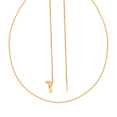 Ankur's Treasure Chest Italian 14K Yellow Gold Over Sterling Silver Chain Necklace 24 Inches 3.20 Grams