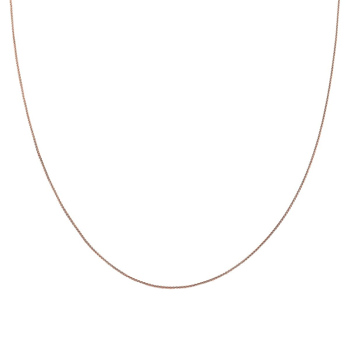 Italian 14K Rose Gold Over Sterling Silver Chain Necklace 24 Inches 3.20 Grams image number 0