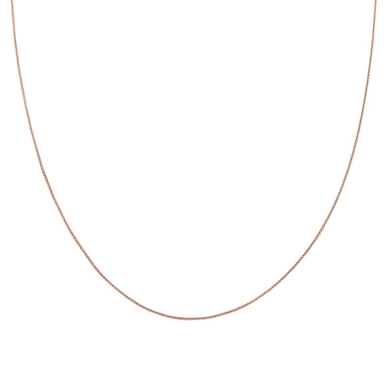 Italian 14K Rose Gold Over Sterling Silver Chain Necklace 24 Inches 3.20 Grams
