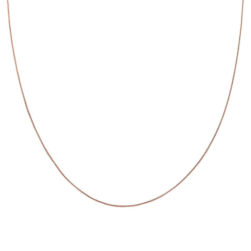 Italian 14K Rose Gold Over Sterling Silver Chain Necklace 24 Inches 3.20 Grams