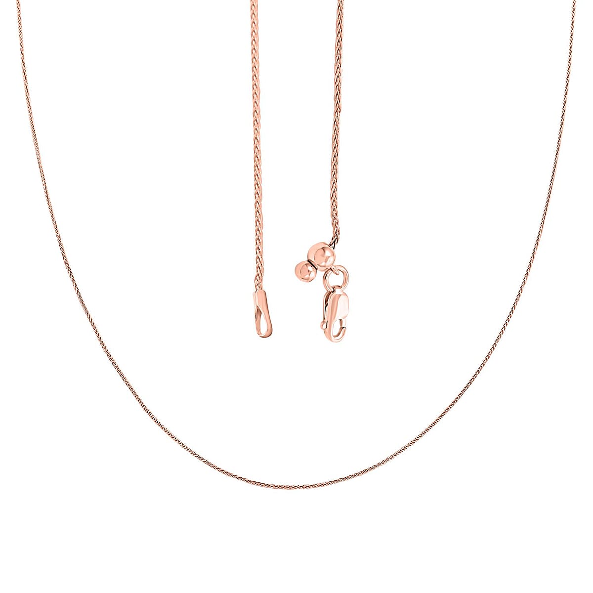 Italian 14K Rose Gold Over Sterling Silver Chain Necklace 24 Inches 3.20 Grams image number 3