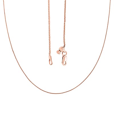Italian 14K Rose Gold Over Sterling Silver Chain Necklace 24 Inches 3.20 Grams