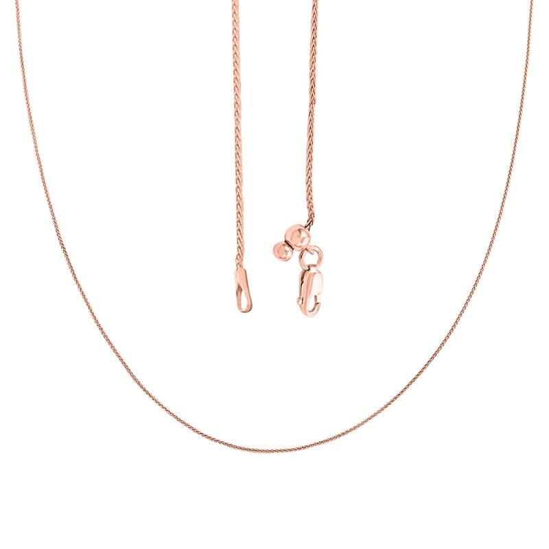 Italian 14K Rose Gold Over Sterling Silver Chain Necklace 24 Inches 3.20 Grams