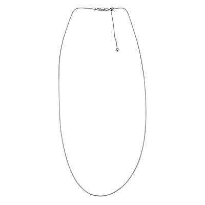 Italian Box Chain Necklace in Sterling Silver 24 Inches 2.60 Grams