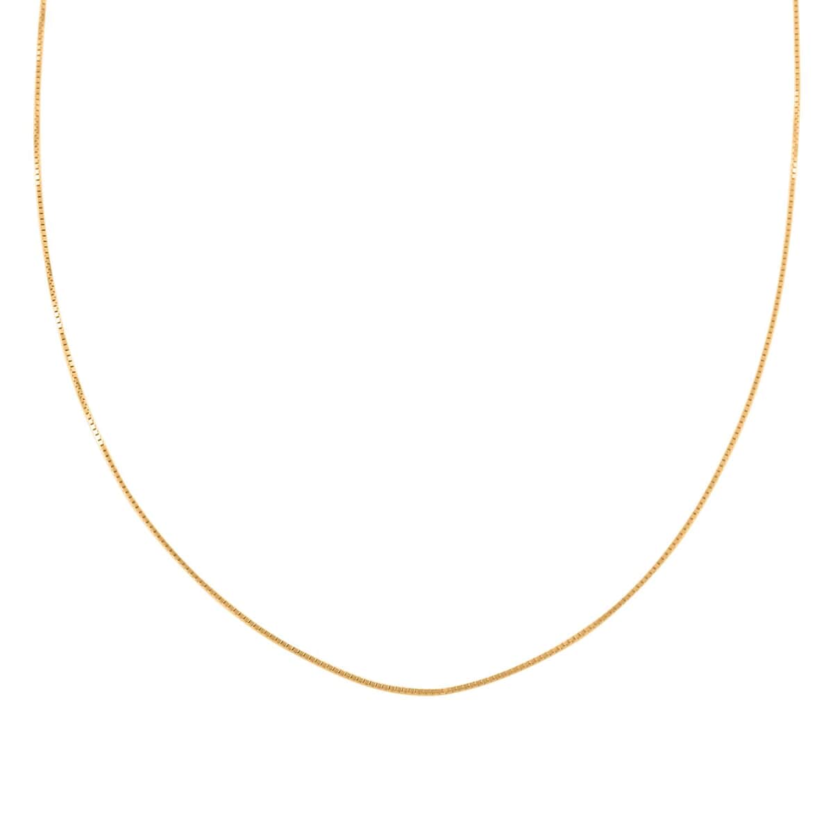 Italian 14K Yellow Gold Over Sterling Silver Chain Necklace 24 Inches 2.40 Grams image number 0