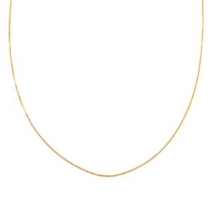 Italian 14K Yellow Gold Over Sterling Silver Chain Necklace 24 Inches 2.40 Grams