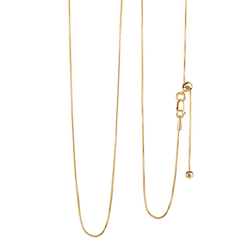 Italian 14K Yellow Gold Over Sterling Silver Chain Necklace 24 Inches 2.60 Grams