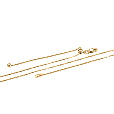 Italian 14K Yellow Gold Over Sterling Silver Chain Necklace 24 Inches 2.60 Grams