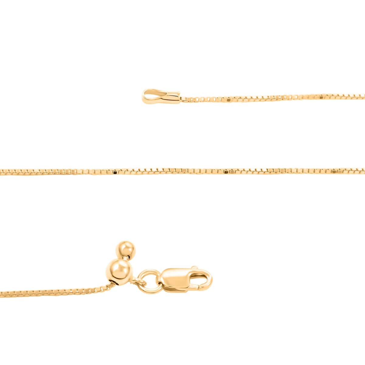 Italian 14K Yellow Gold Over Sterling Silver Chain Necklace 24 Inches 2.40 Grams image number 2