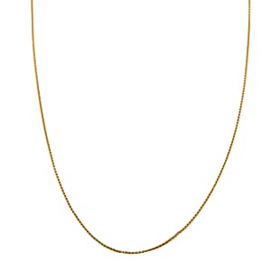 Italian 14K Yellow Gold Over Sterling Silver Chain Necklace 24 Inches 2.60 Grams