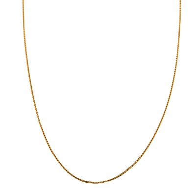 Italian 14K Yellow Gold Over Sterling Silver Chain Necklace 24 Inches 2.60 Grams